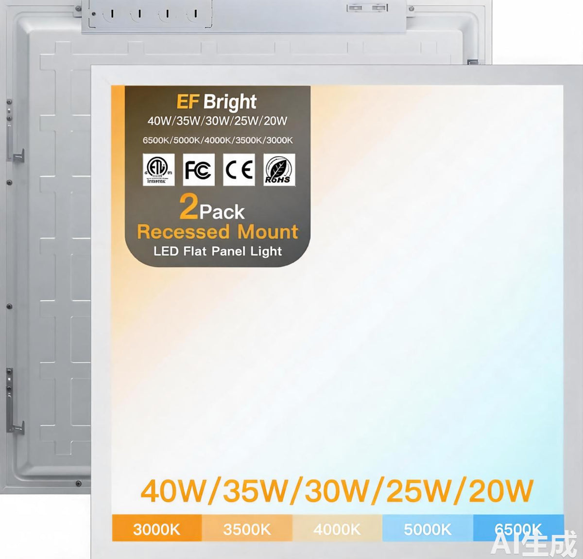 EFBright LED Flat Panel Lights 40W / 72W